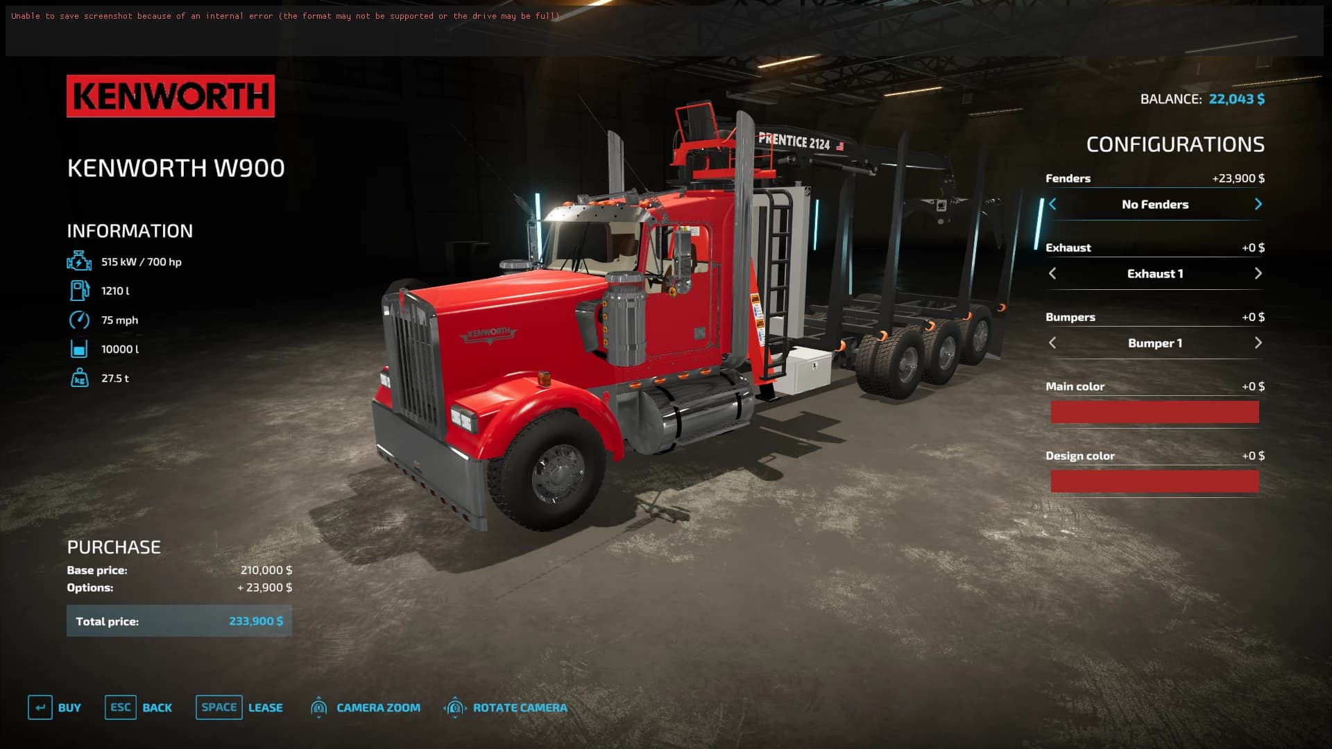 KENWORTH W900 LOG TRUCK 5