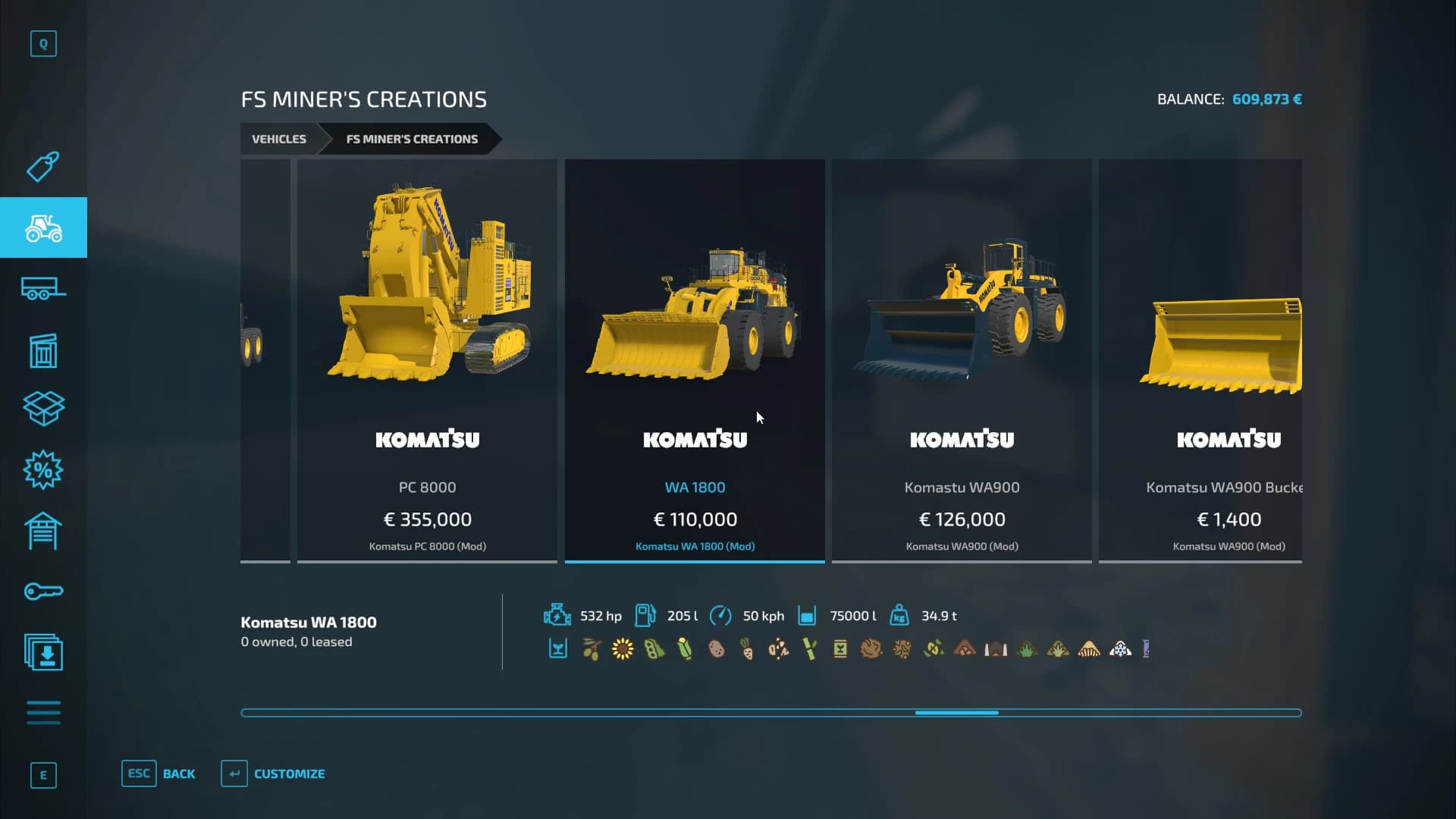 KOMATSU WA-1800