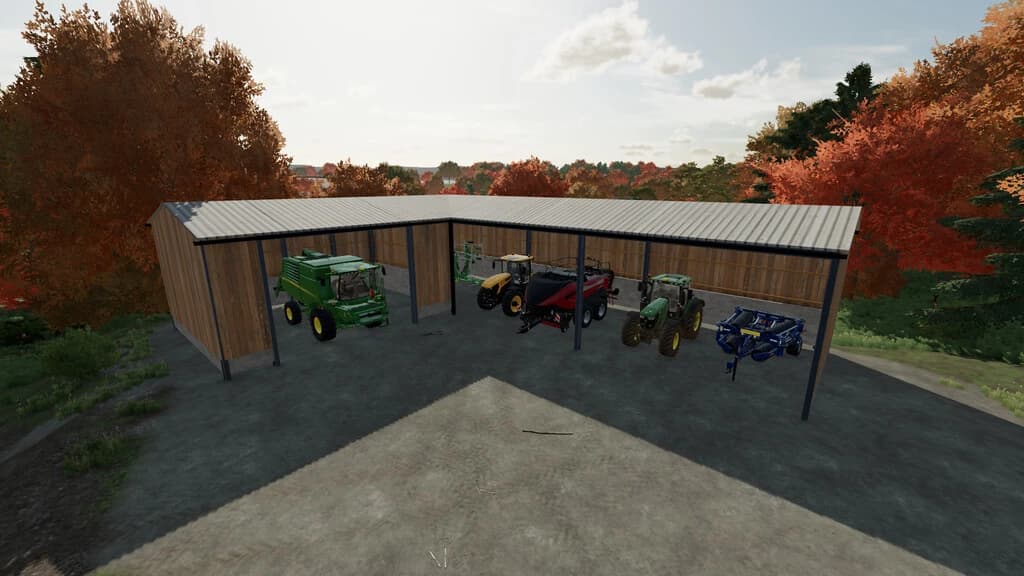 L SHAPE VEHICLE SHED 2