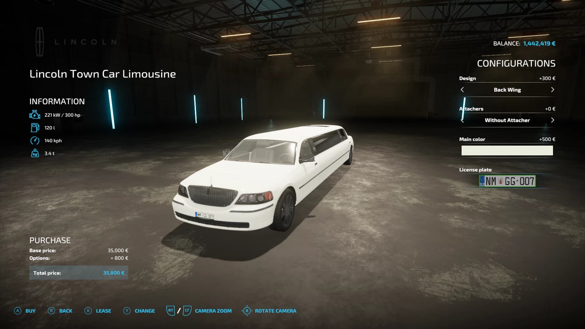 LINCOLN TOWN CAR LIMOUSINE