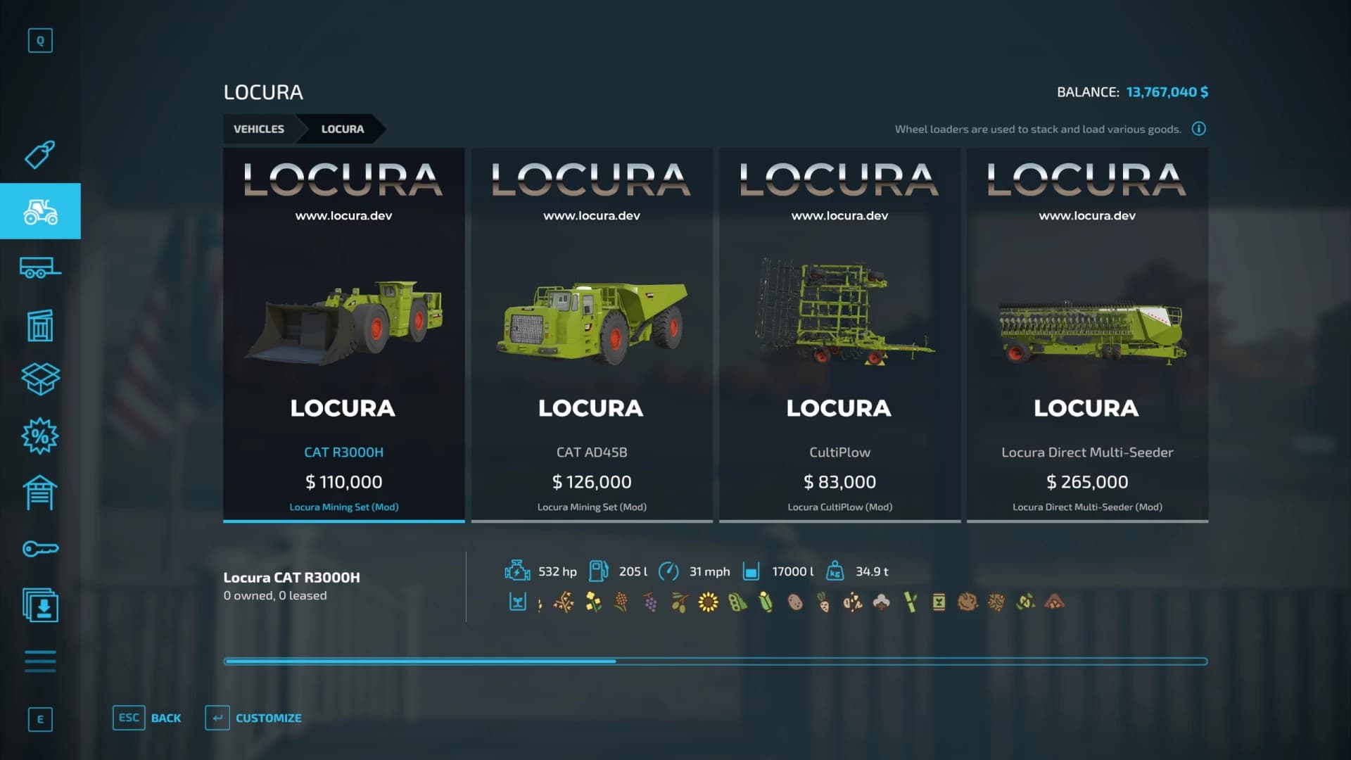 LOCURA CAT MINING SET 4