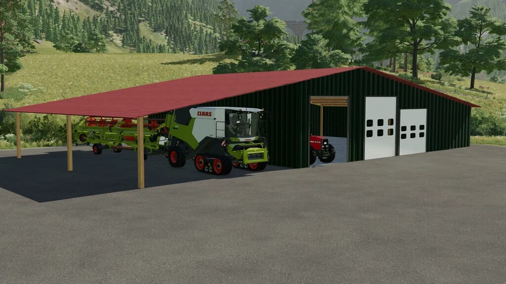 MACHINESHED WITH CANOPY ROOF 4