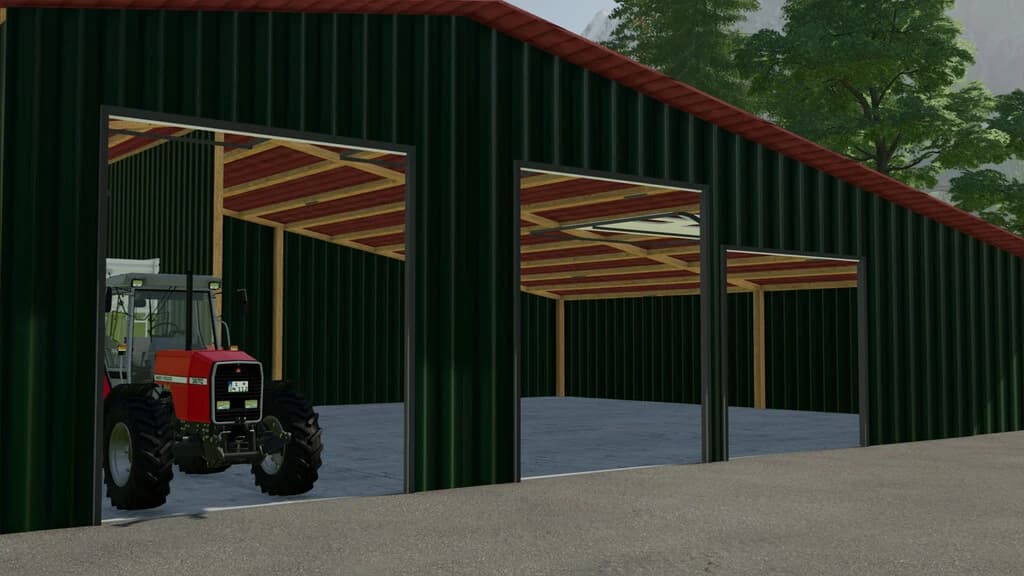 MACHINESHED WITH CANOPY ROOF 3