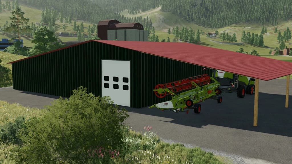 MACHINESHED WITH CANOPY ROOF