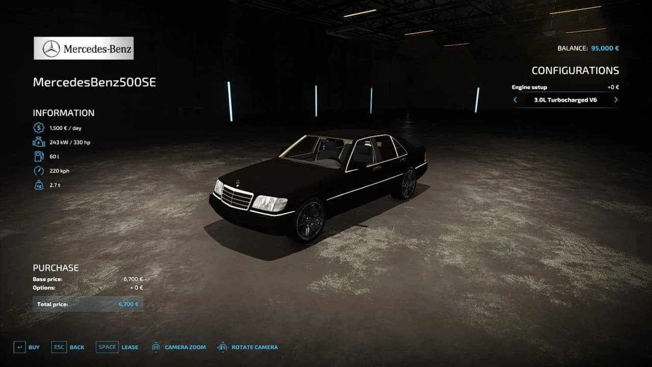 MERCEDES BENZ 500SE BETA