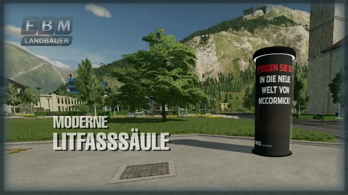 MODERN ADVERTISING PILLAR
