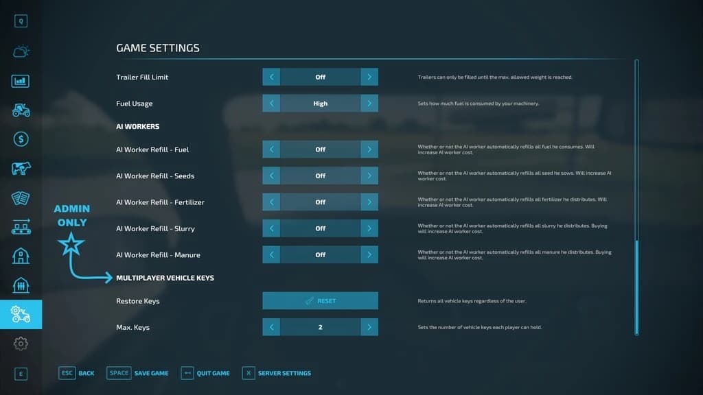 MULTIPLAYER VEHICLE KEYS 2
