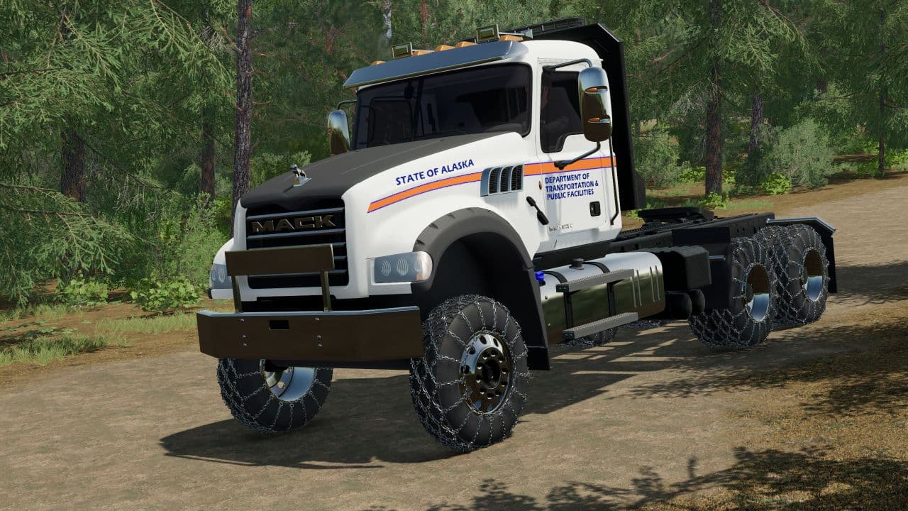 Mack Granite semi-trailer truck 3