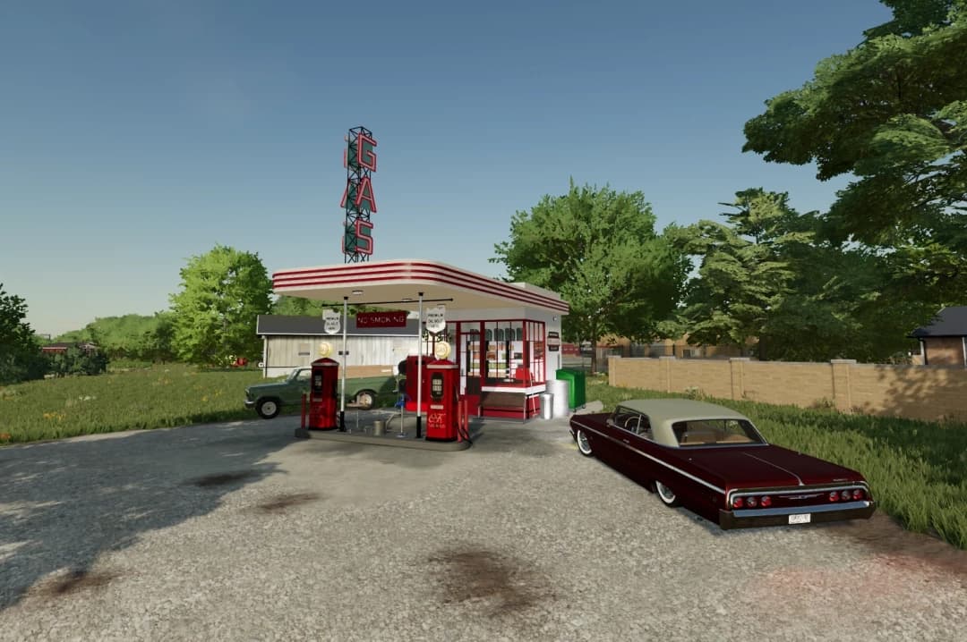 OLD RETRO GAS STATION 2