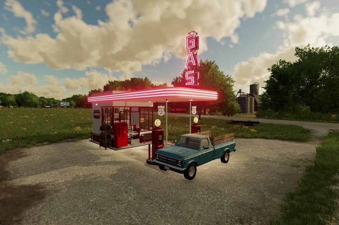 OLD RETRO GAS STATION