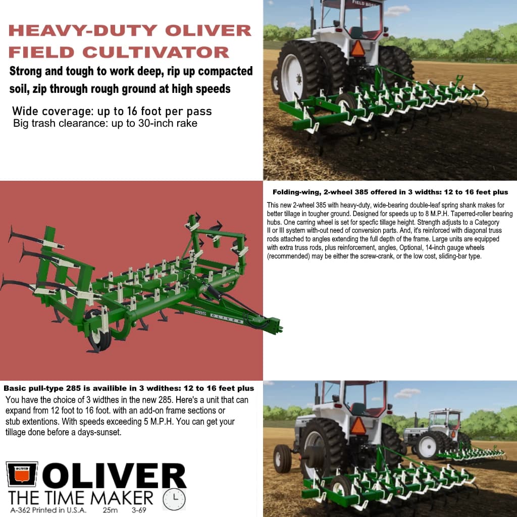 OLIVER 85 CULTIVATORS