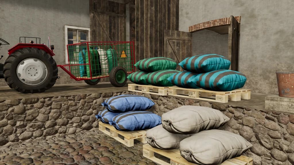 PALLET WITH USED SACKS 2