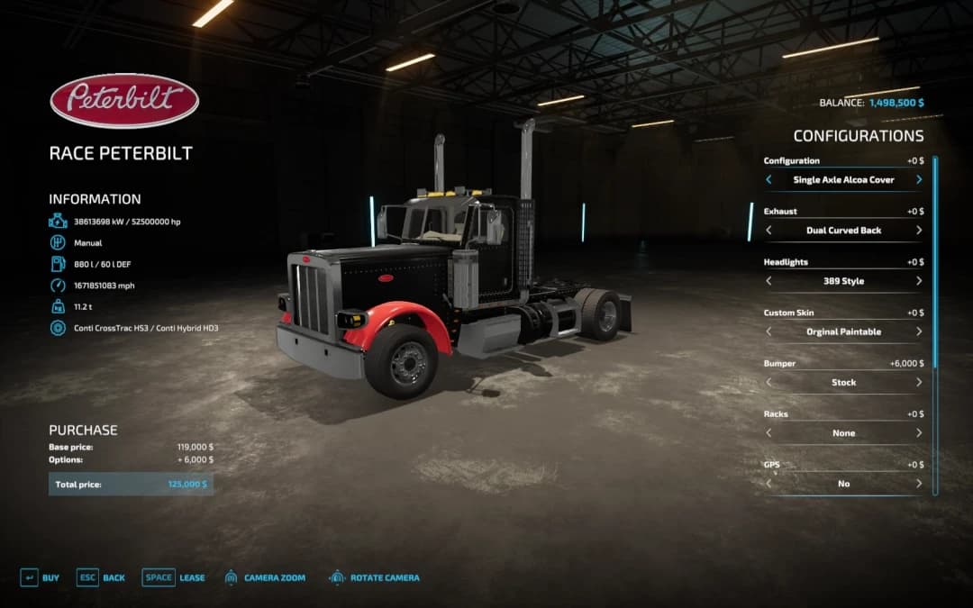 PETERBILT 389 RACE TRUCK