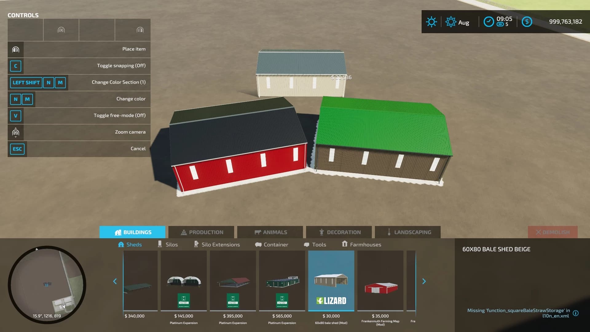 PLACEABLE COLORS