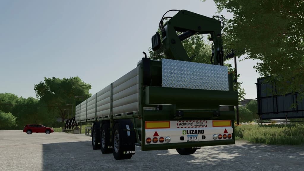 PLATFORM TRAILER WITH CRANE 4