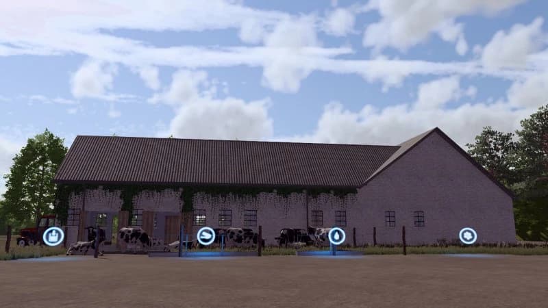 POLISH BUILDINGS WITH COWS