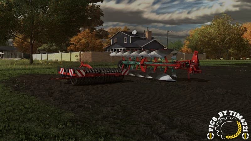 Plow with roller