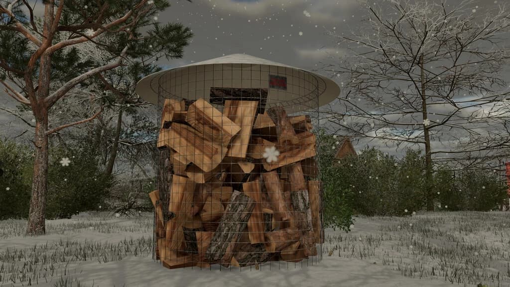 ROUND FIREWOOD STORAGE