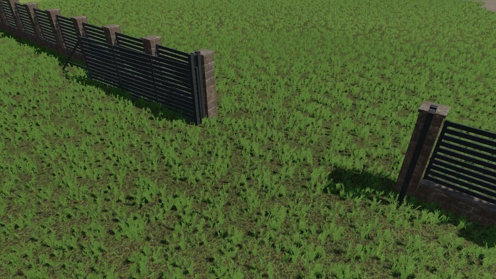RUSTIC BRICK AND METAL FENCE 3