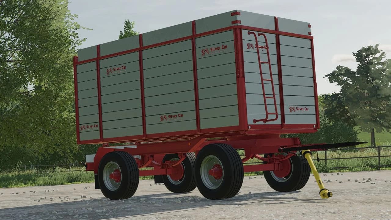 SILVER CAR 2 AXLES TRAILER 4