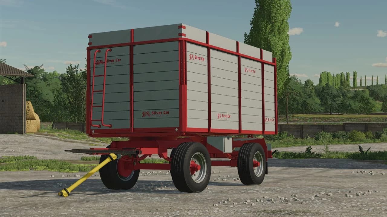 SILVER CAR 2 AXLES TRAILER 3