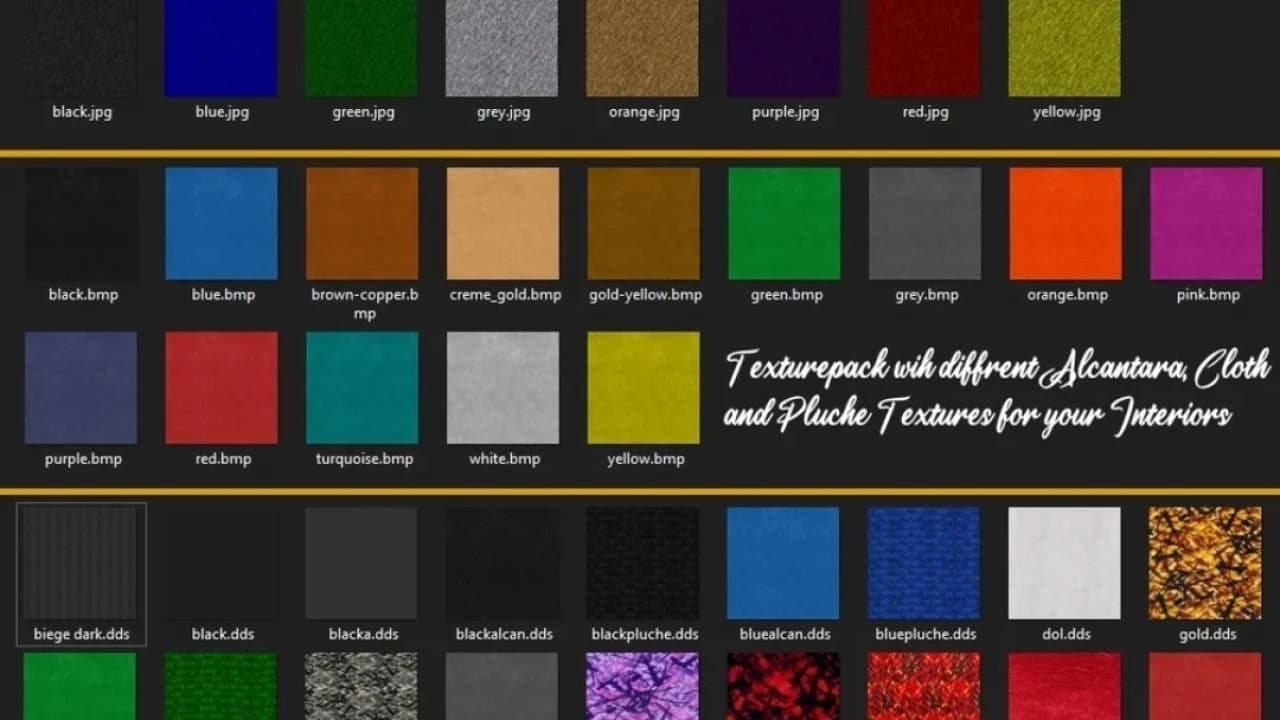 VEHICLE INTERIOR TEXTURES (DDS FILES)