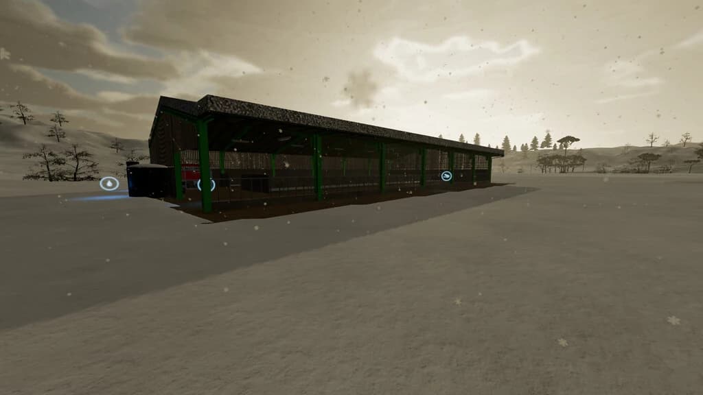 WINTER COW BARN