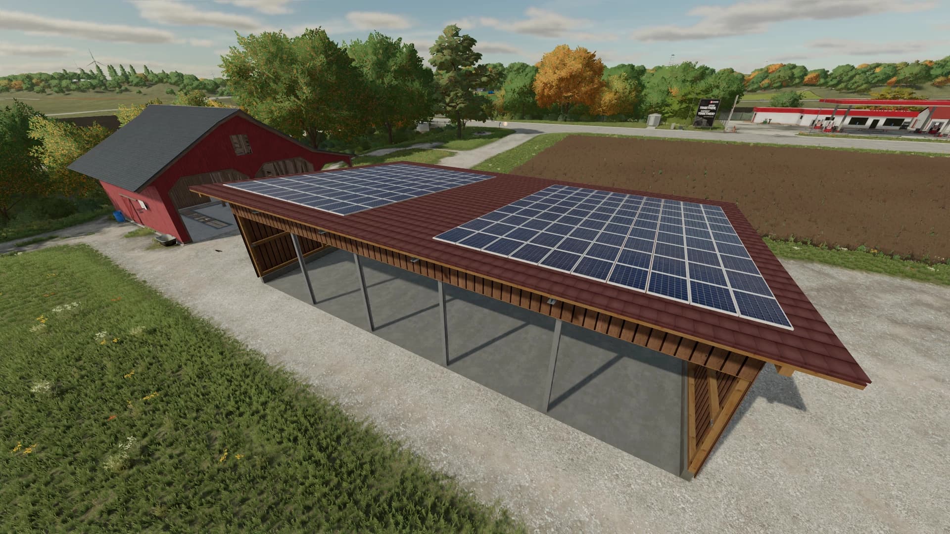 WOOD SHED WITH SOLAR .4a 5