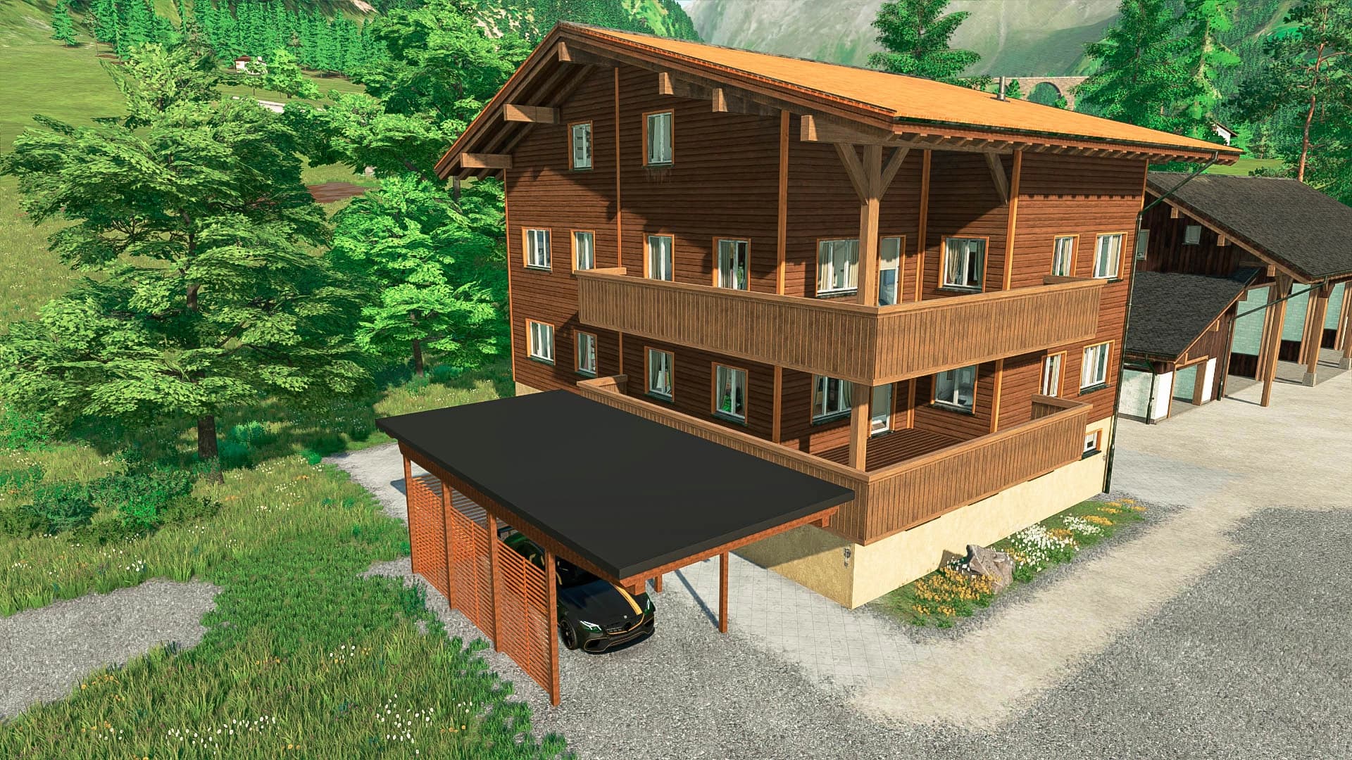 WOODEN CARPORT