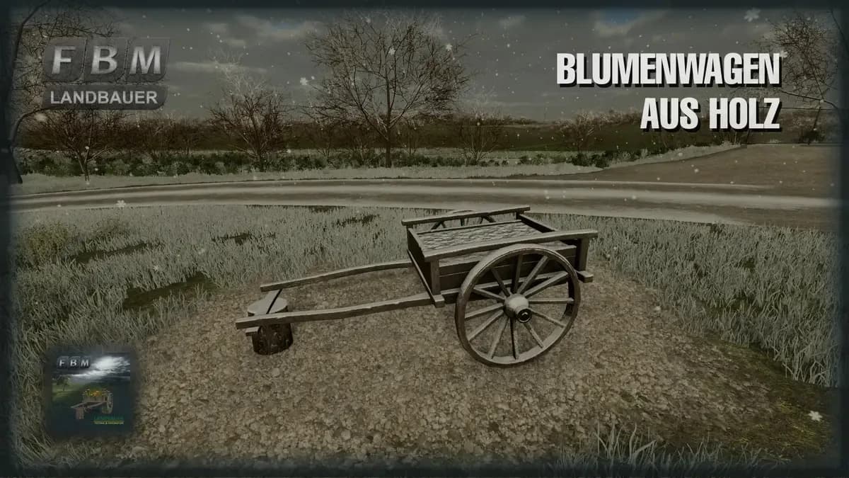 WOODEN FLOWER CART 5