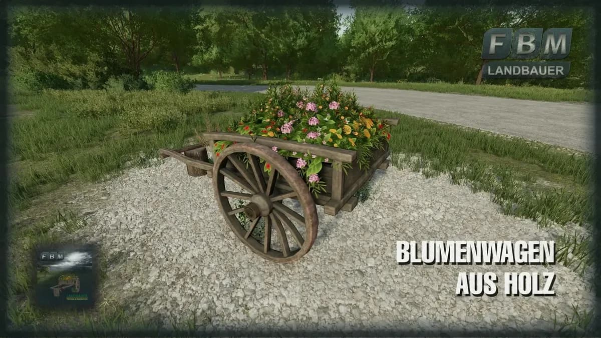 WOODEN FLOWER CART 4