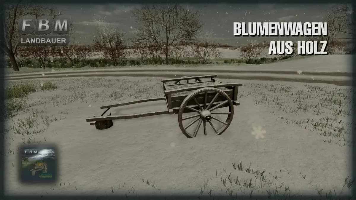 WOODEN FLOWER CART 3