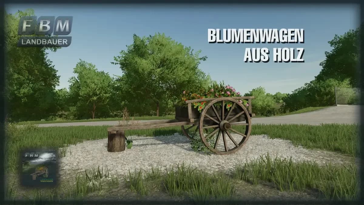 WOODEN FLOWER CART 2