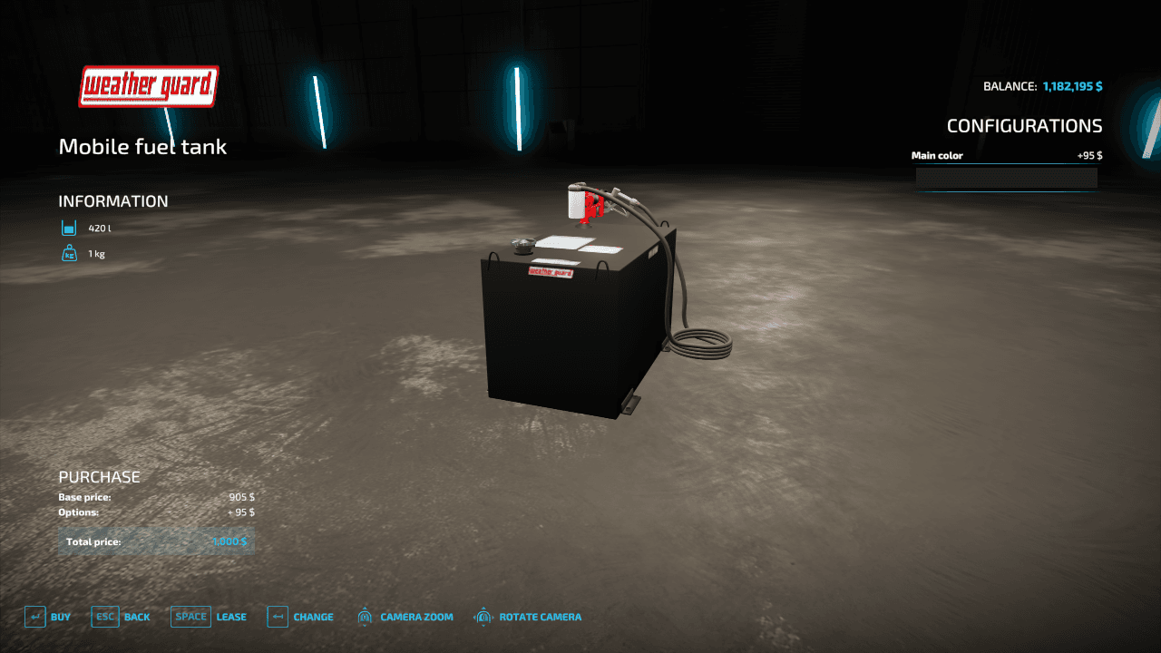 Weather guard fuel tank 2