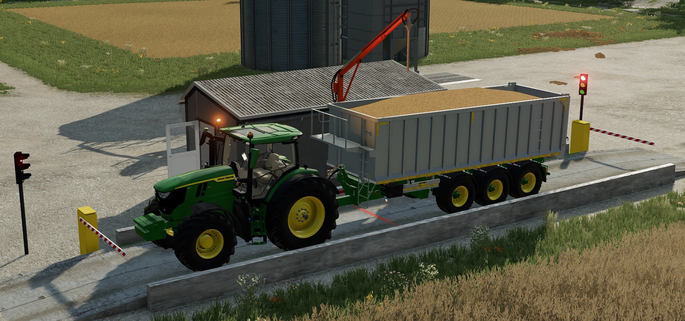 Weigh and Grain Sampling Station