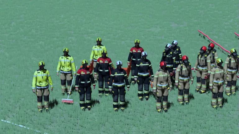 A pack of firefighters