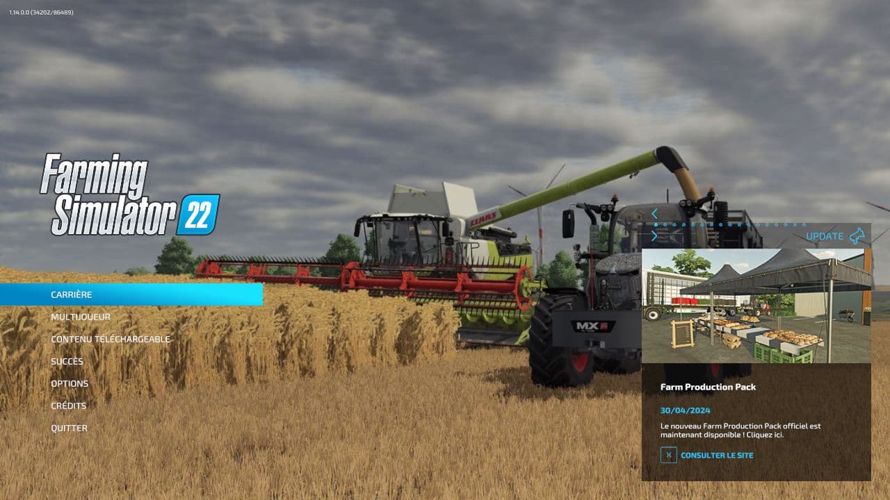Background of the main menu FS22 3