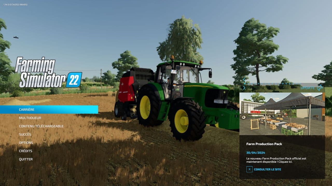 Background of the main menu FS22 2