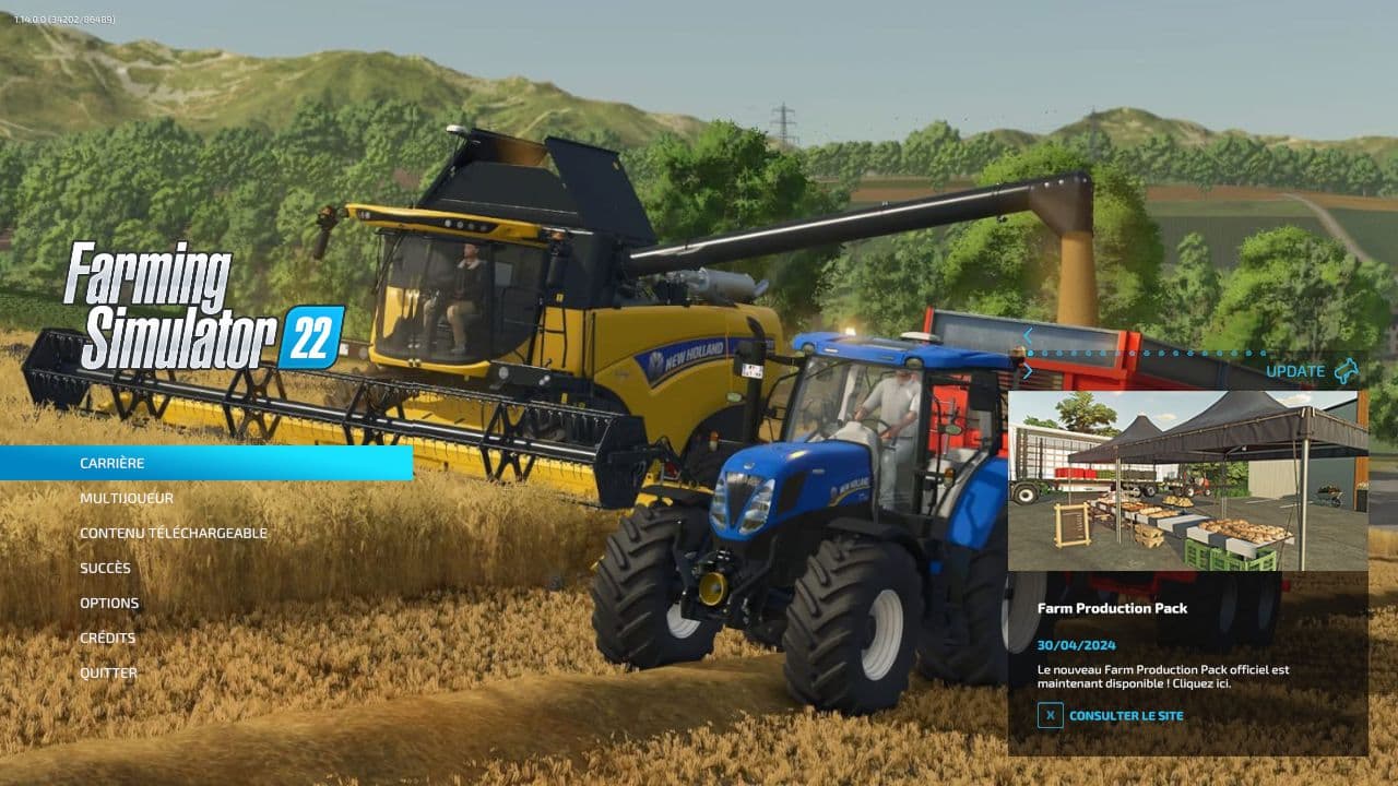 Background of the main menu FS22