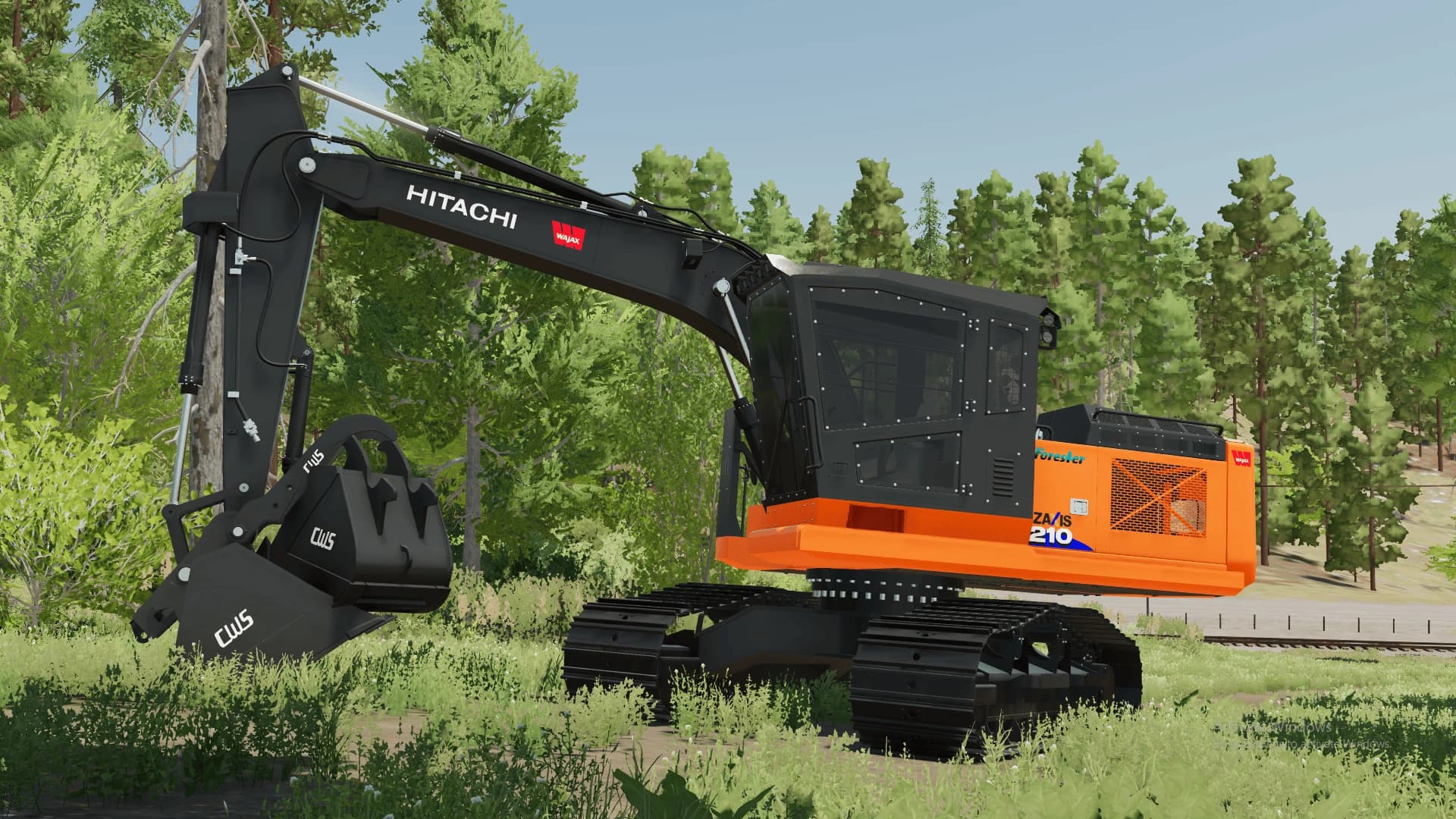 Deere 2154G/Hitachi ZX210F-6 Roadbuilder 4