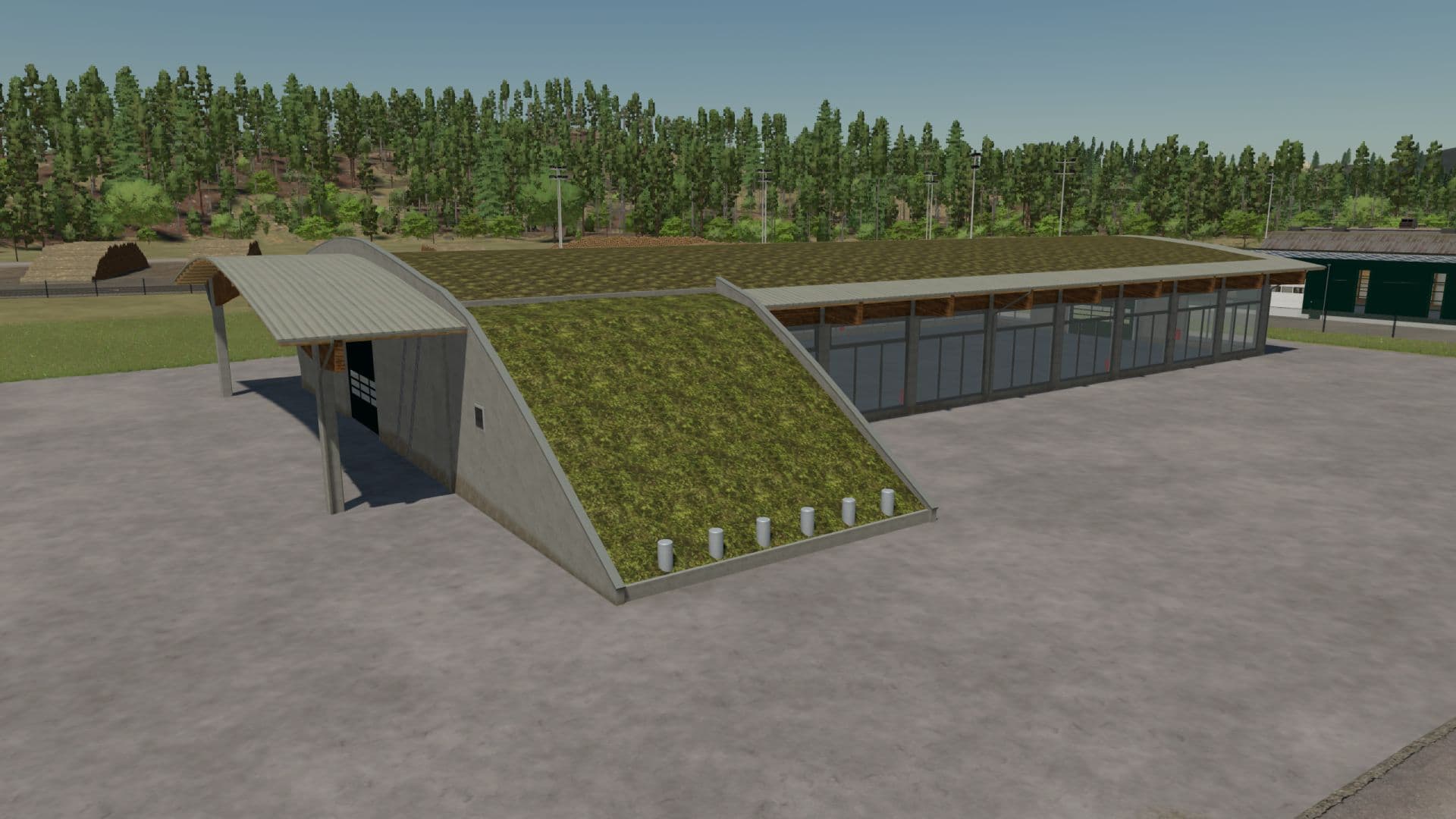 Hangar with vegetable roof 6