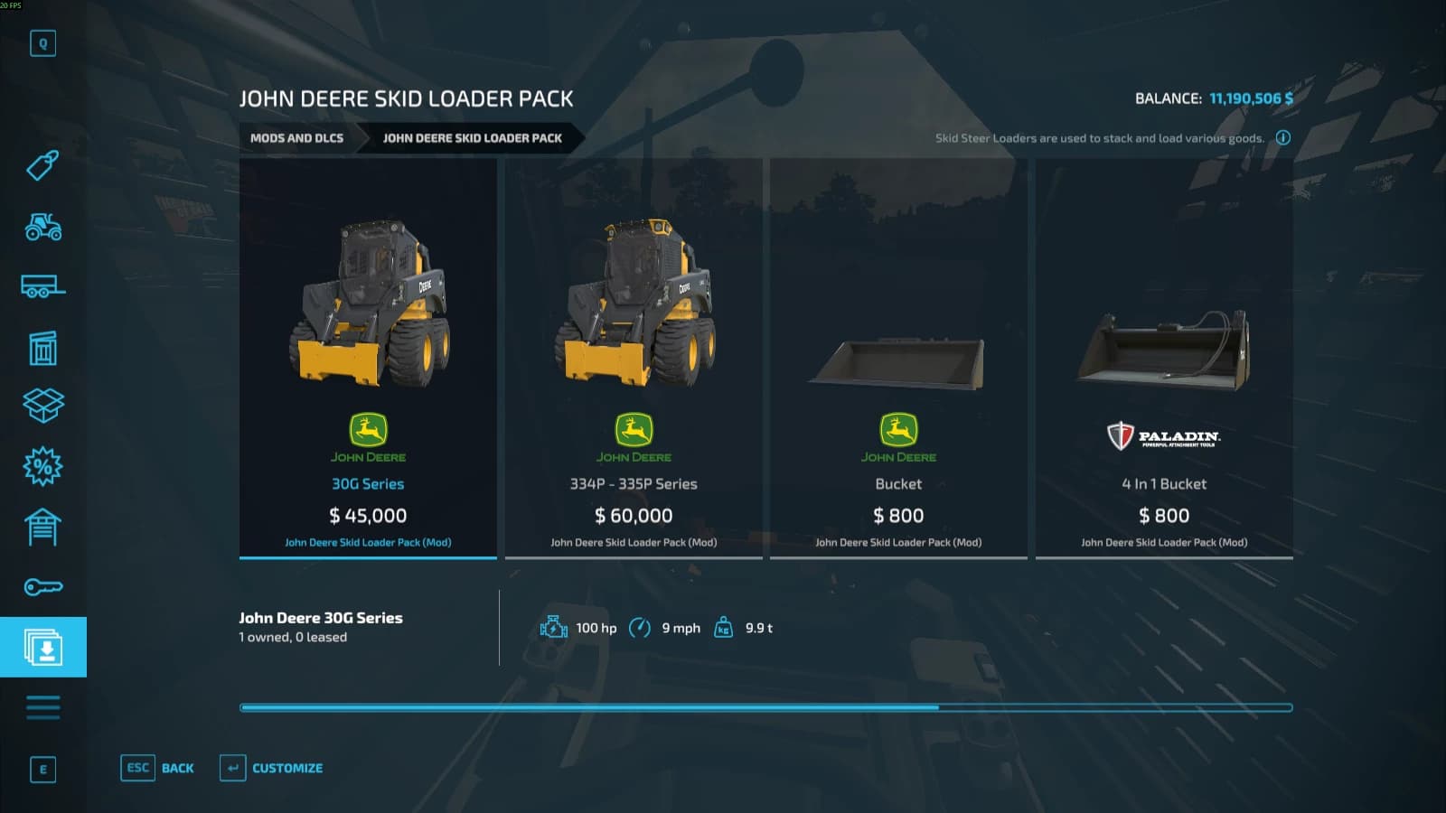 John Deere Skid Loader Pack 2