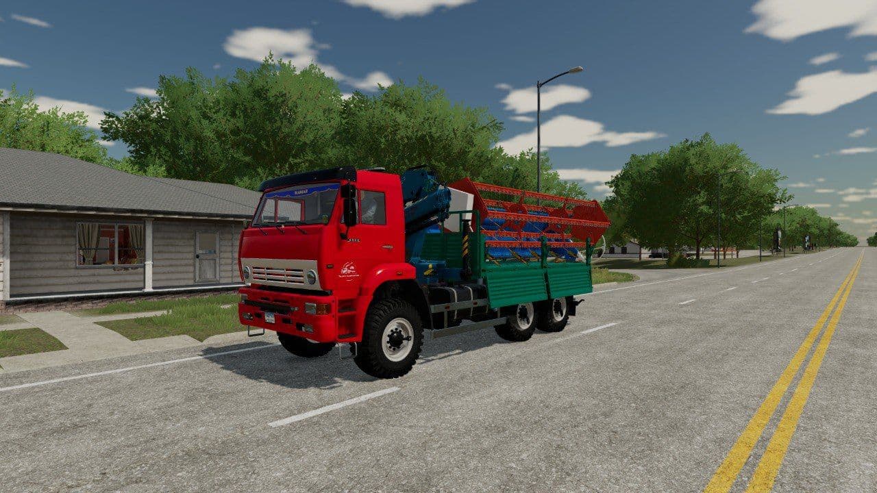 KamAZ-6522 with manipulator crane 4