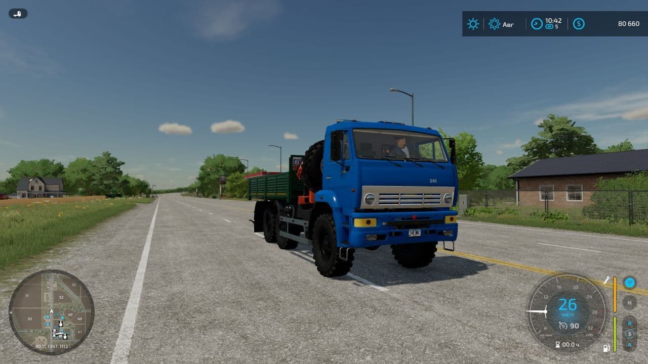 KamAZ-6522 with manipulator crane 3