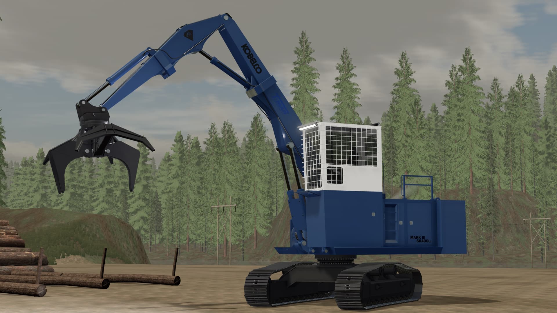 Kobelco SK400LL Log Loader 3