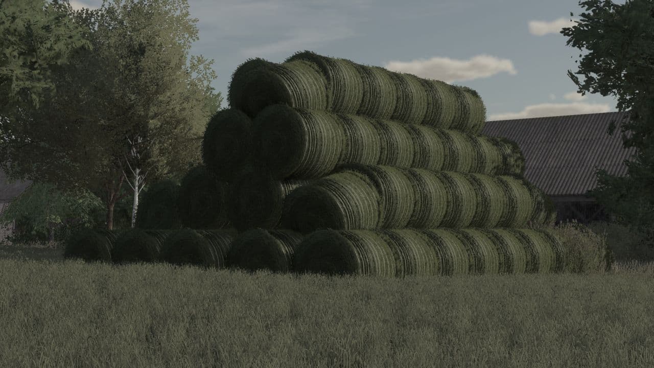 Stack of round bales 2