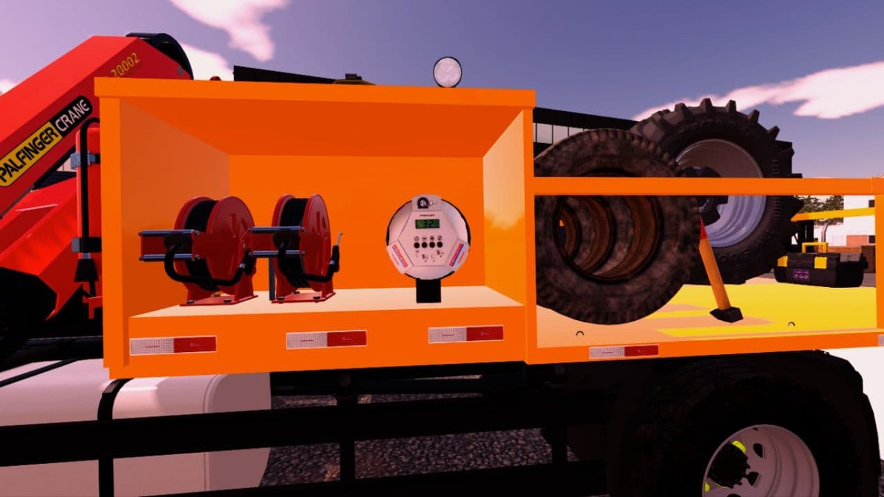 Truck with flatbed 3