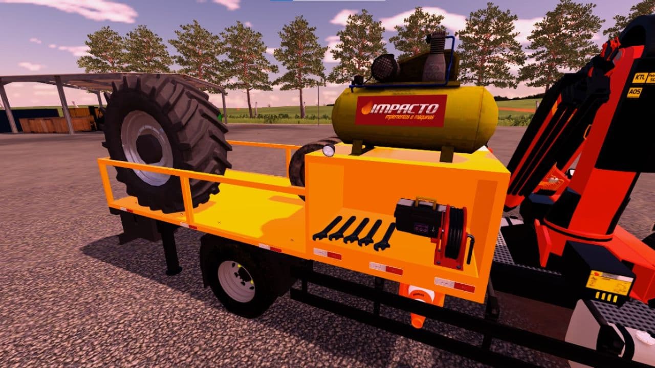 Truck with flatbed