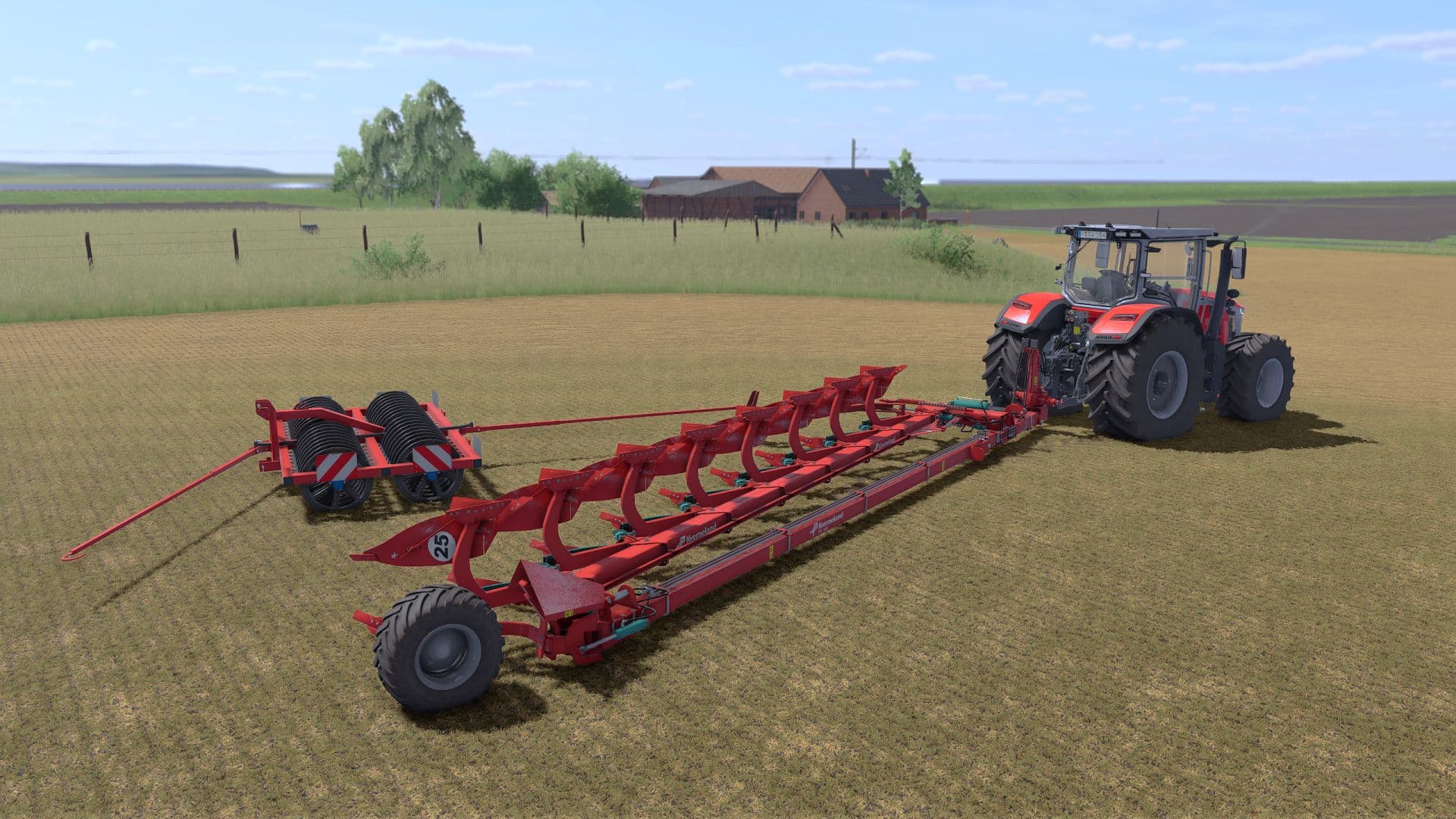 Kverneland plow with packer