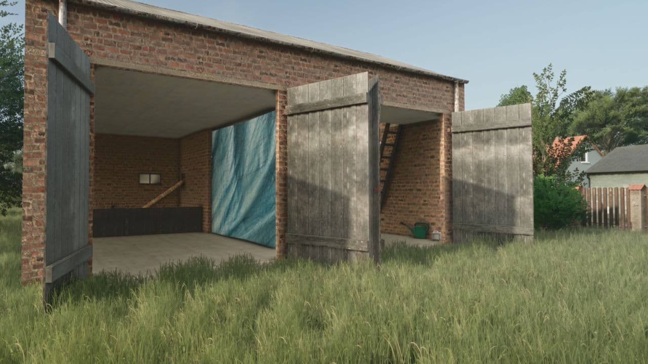 Barn with Grain Silo